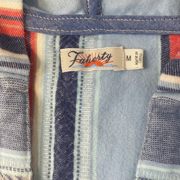 Faherty Womens Baja Hoodie Sierra Paradise Cotton Blend Sz Medium M Aztec Cozy - Picture 3 of 9